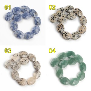 18x13mm Faceted Oval Loose Stone Beads for Jewelry Making Bracelet image 2