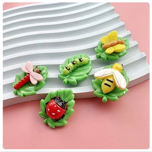 10 stücke Miniatur Harz Biene Schmetterling Libelle Insekt Ornament Zubehör