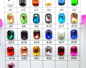 Rectangle Glass Crystal Point Back Rhinestone for Wedding Dress Shoes Bags