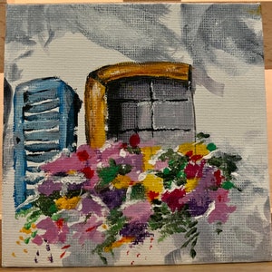 Stuk Santorini-schilderij