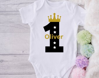 1st Birthday Boy outfit, Boys 1st Birthday, Prince Birthday Outfit, Personalized 1st Birthday shirt, Baby boy first Birthday tee