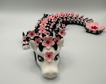 3D printed articulated Cherry Blossom Dragon