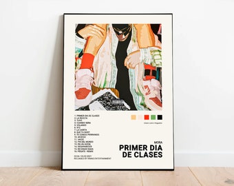 Mora / Primer Dia De Clase / Imprimible digital, portada del álbum, póster, decoración del hogar, reggaeton