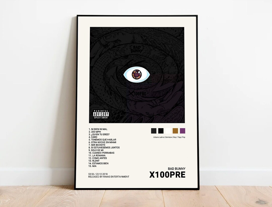 Bad Bunny / X100PRE / Imprimible digital portada del álbum Etsy México