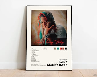 Myke Towers / EASY MONEY BABY / Imprimible digital, portada del álbum, póster, decoración del hogar, reggaeton