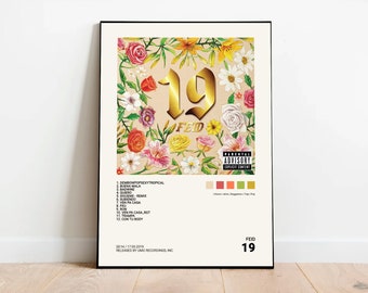 FEID / 19 / Imprimible digital, portada del álbum, póster, decoración del hogar, reggaeton