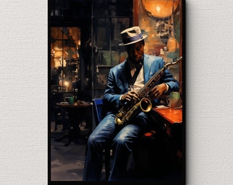 Modern Jazz Stylish Musician Trio Wall Art Set. Printable Abstract Jazz Players Home Decor, Vibrant Music Poster, Gifts for Music Lovers