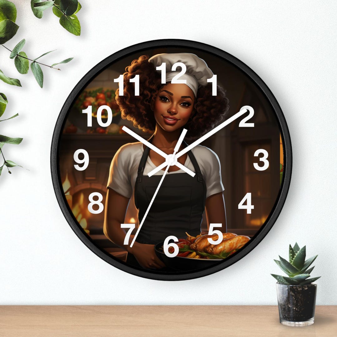 Stylish Kitchen Clock, Cooking Gift for Home Chefs, Unique Kitchen ...