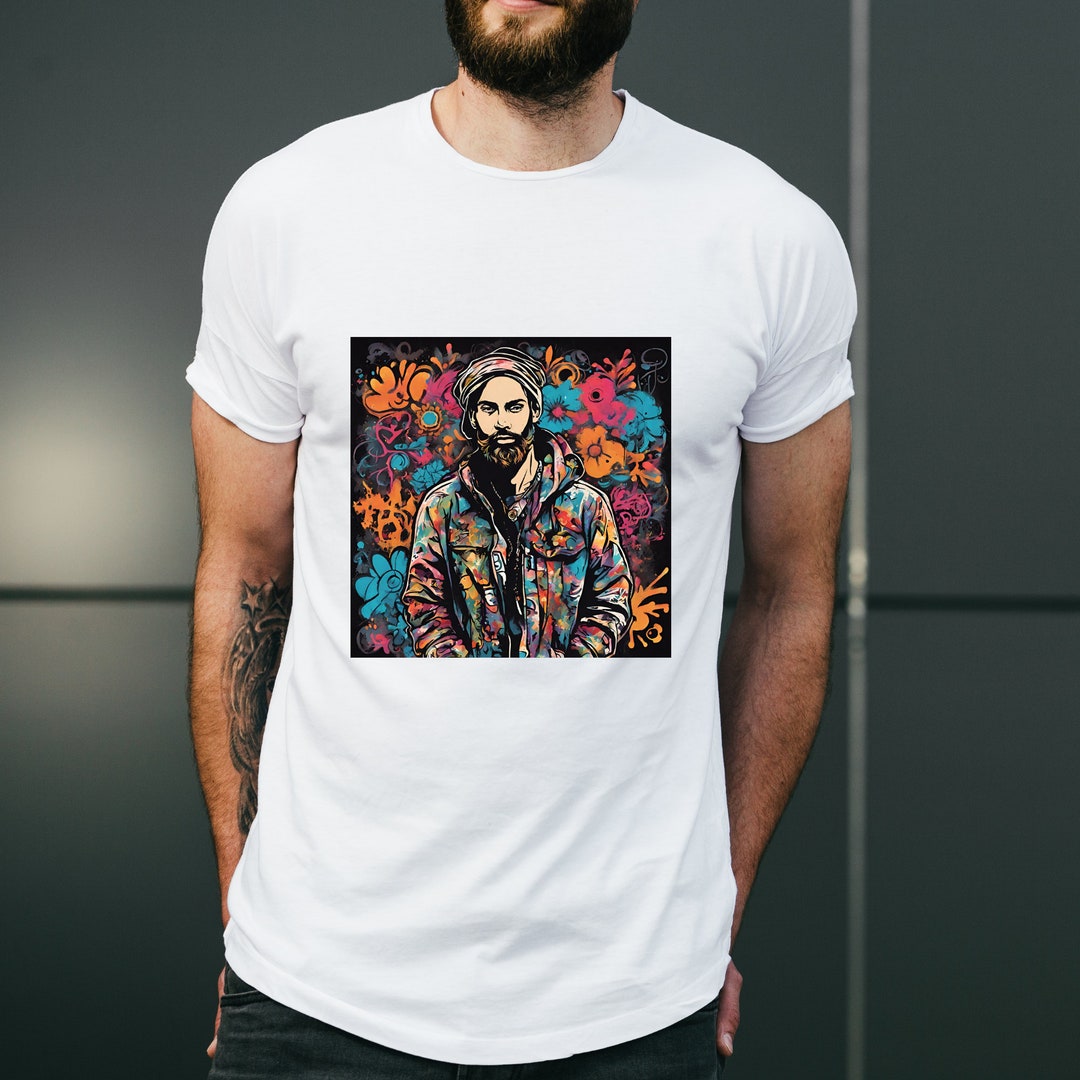 T-shirt Homme Blanc Street Art