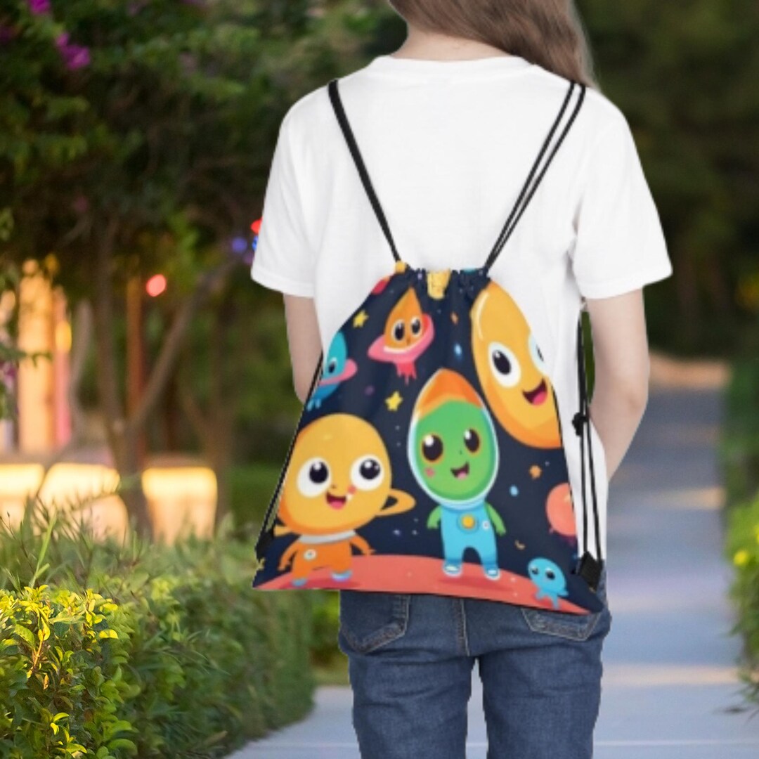 Personalized Space Alien Drawstring Bag: Kids School Backpack - Etsy