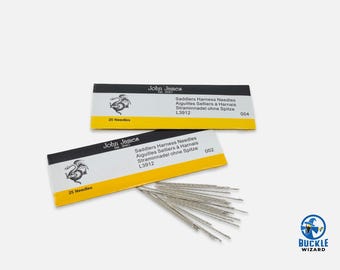 John James Saddlers Harness Needles – Pack of 25 | Professional Leather Stitching