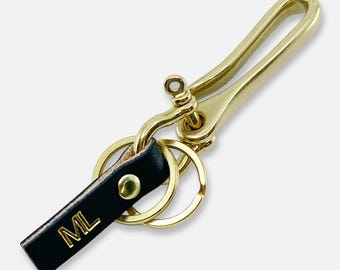 Personalized Handmade Solid Brass Fish Hook Keychain – Gift for him and her