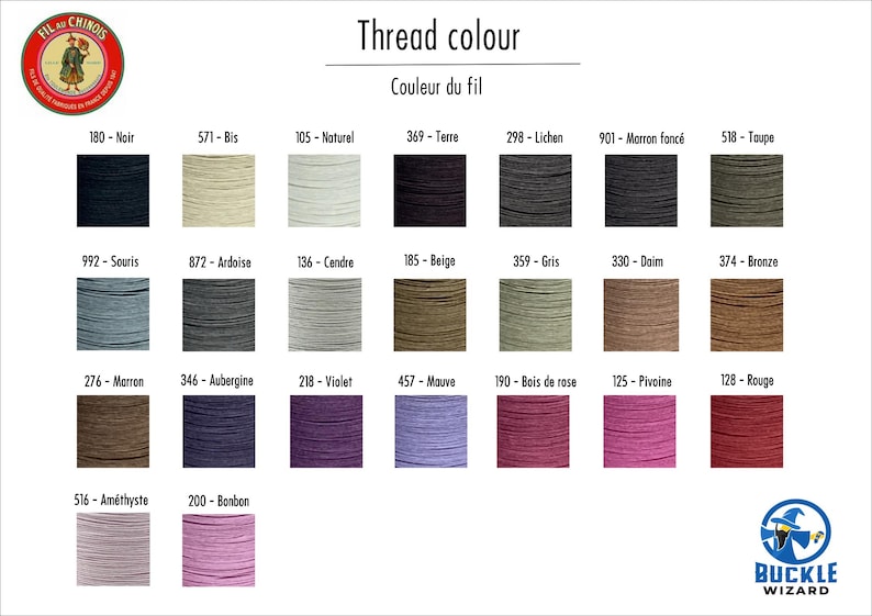 Fil Au Chinois 532 Waxed Linen Thread 0.57mm, Leather Sewing Thread, Made in France image 2
