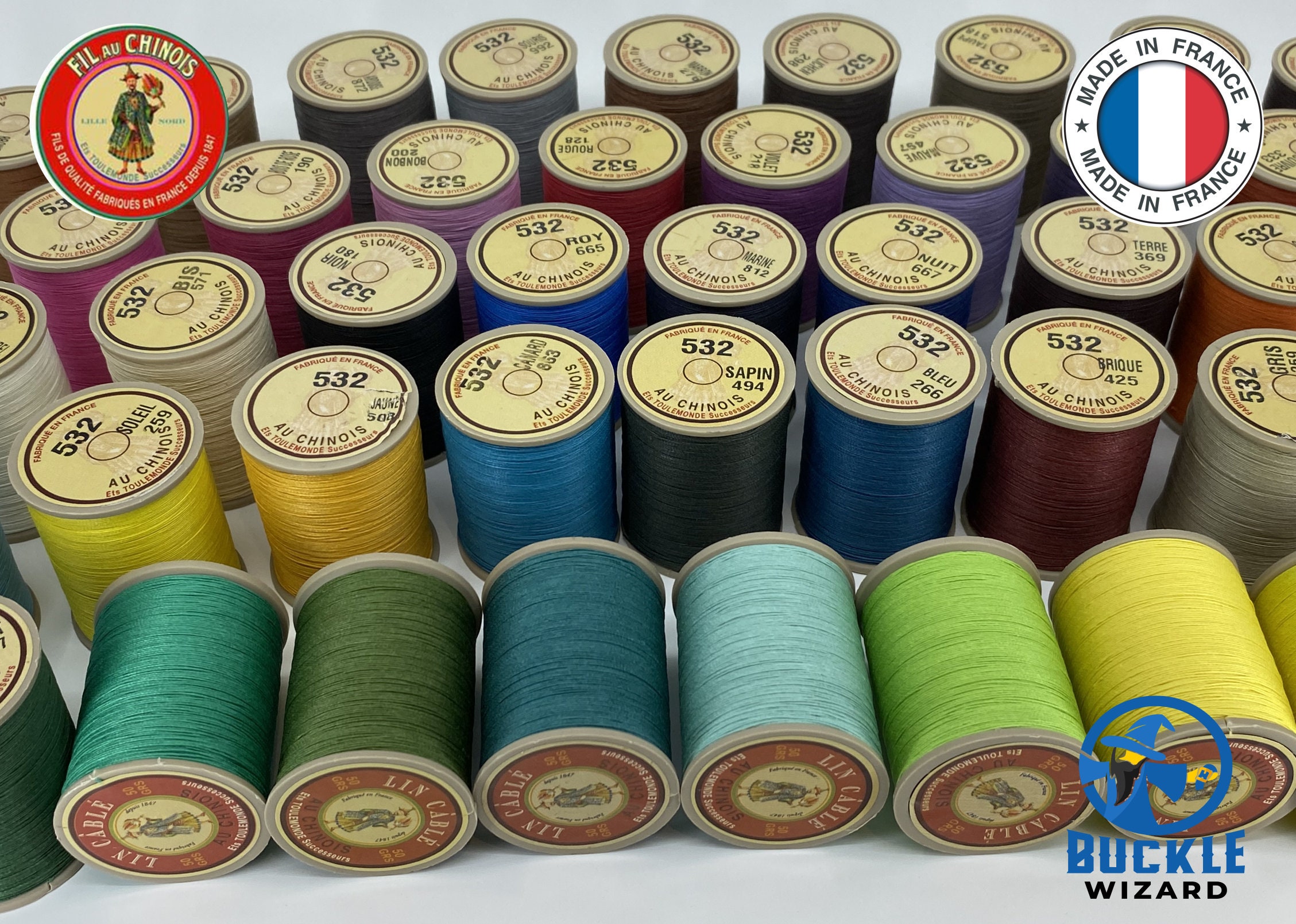 Irish Waxed Linen Thread Bright Yellow 43679 (50gr, 100y) 4-Ply