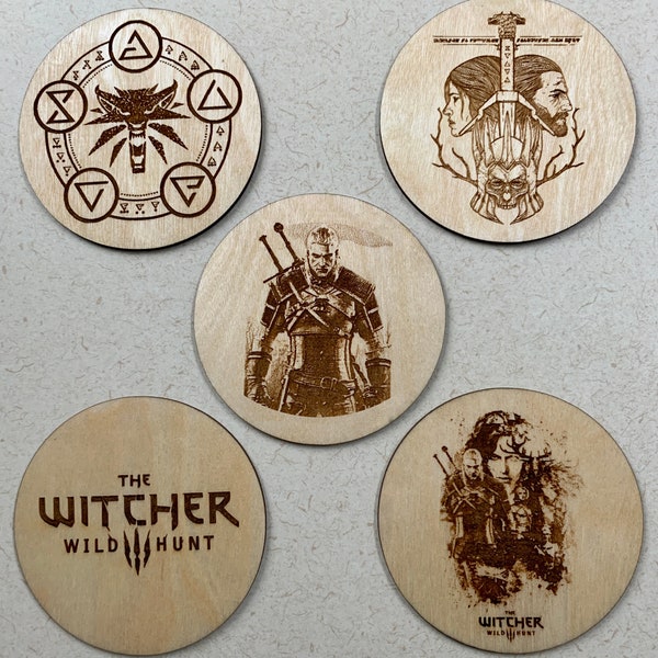 Witcher 3 Coasters - 3.5" Set of 5