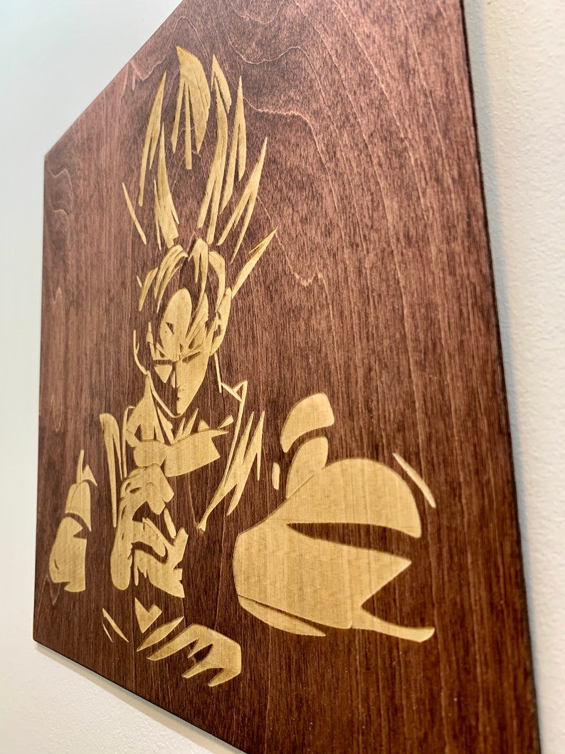 Dragon Ball Z Wall Art Super Saiyan Goku Etsy