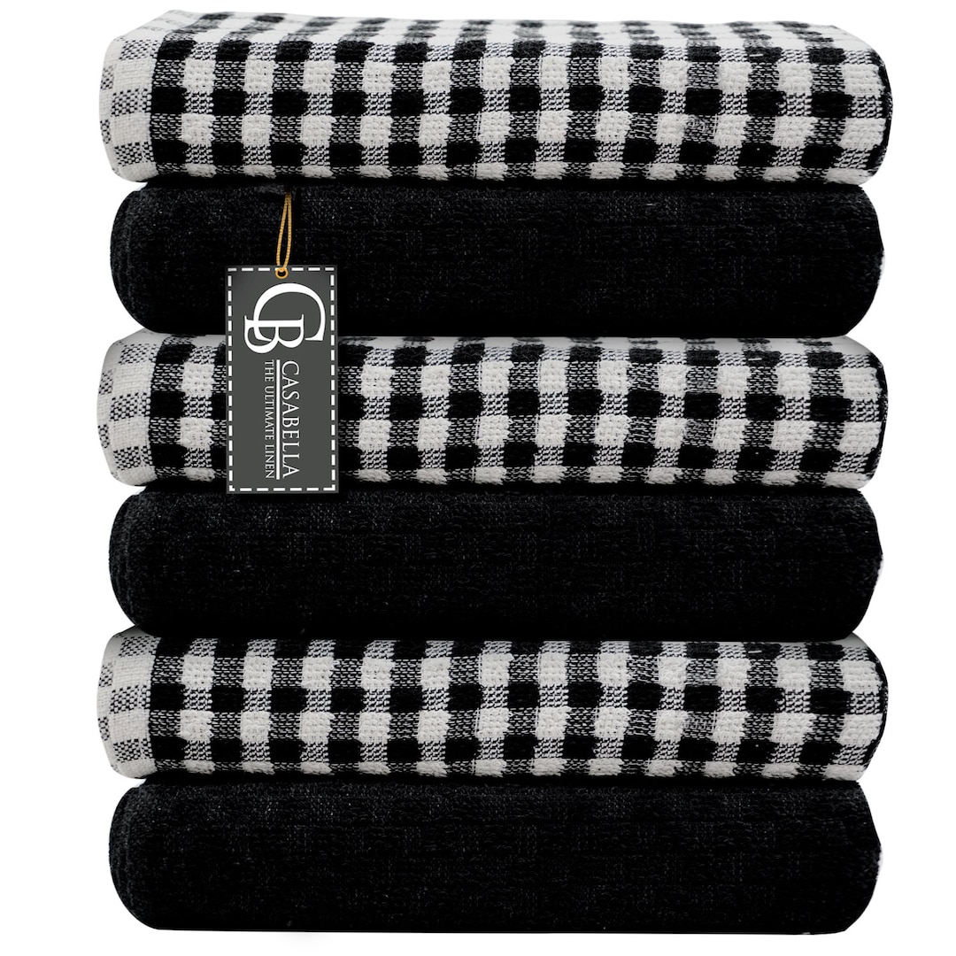 Pack of 6 Cotton Tea Towel for Kitchen Tea Towels Quick Drying Quality