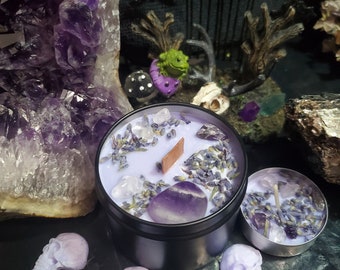 Lavender Dreams Waning Crescent Moon Intention Soy Candle