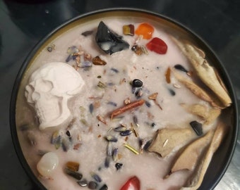 Grounding Patchouli Waning Gibbious Moon Phase Intention Soy Candle