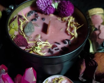 Endless Love Waxing Gibbous Moon Phase Intention Candle