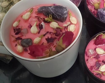 Pomegranate Pear Feminine Divine Energy Full-Moon Moon Phased Intention Candle