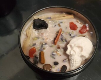 Grounding Patchouli Waning Gibbious Moon Phase Intention Soy Candle