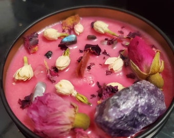 Pomegranate Pear Feminine Divine Energy Full-Moon Moon Phased Intention Candle