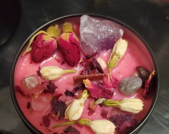 Pomegranate Pear Feminine Divine Energy Full-Moon Moon Phased Intention Candle
