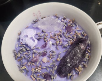 Lavender Dreams Waning Crescent Moon Intention Soy Candle