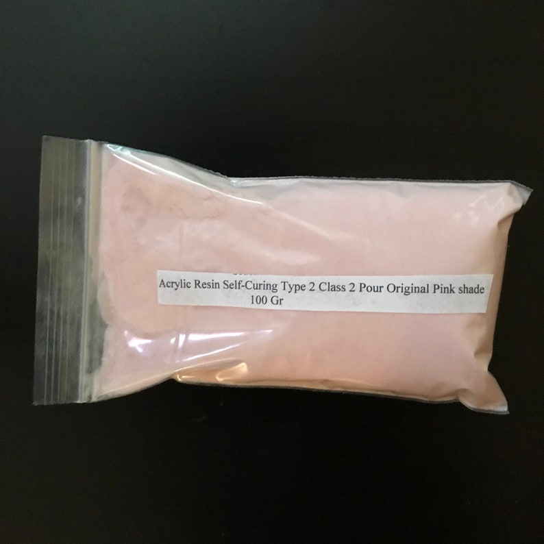 Acrylic Resin Selfcuring Type 2 Class 2 Pour Original Pink Shade 100 Gr Etsy