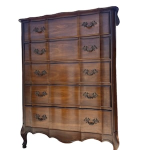 Customize/Paint** Glam Boardier French Provincial Solid Wood High Boy Tall Chest of drawers Antique Vintage Dresser Cabinet