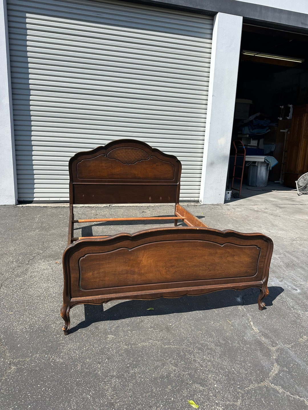 European Vintage Antique Holland Furniture Branded Solid Walnut Wood