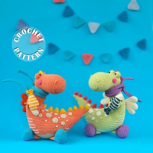 Crochet pattern Tim the flying Dragon | Amigurumi Crochet | PDF pattern| written and step by step photos | Dragon&#39;s fish |