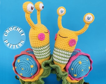 Crochet pattern Rio the Snail | Amigurumi Crochet | PDF pattern| written and step by step photos |