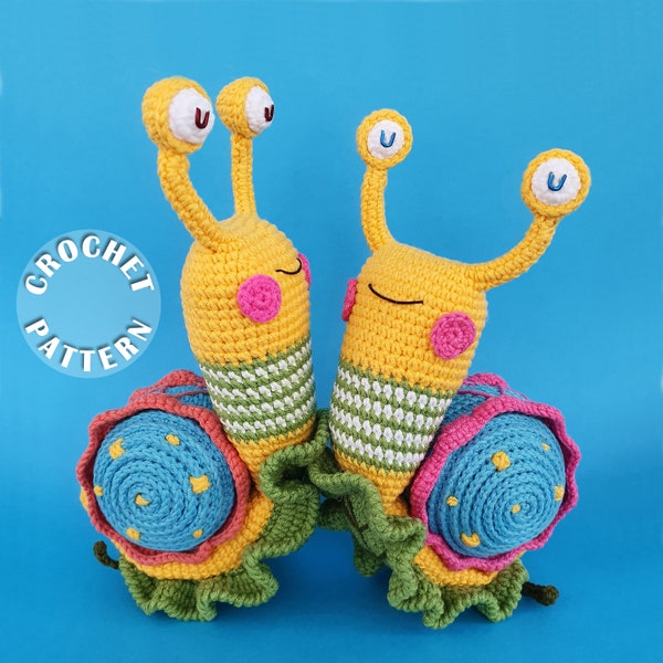 Crochet pattern Rio the Snail | Amigurumi Crochet | PDF pattern| written and step by step photos |