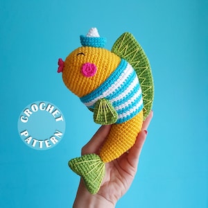 Häkelanleitung GOLDFISCH | Amigurumi Häkelanleitung | PDF-Anleitung | Text und Schritt-für-Schritt-Fotos