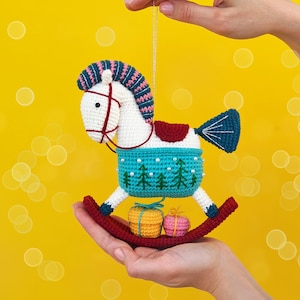 Crochet pattern Rocking horse Amigurumi Crochet PDF pattern Christmas pattern image 2