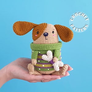 Crochet pattern Lucky the Dog | Amigurumi Crochet | PDF pattern in English |