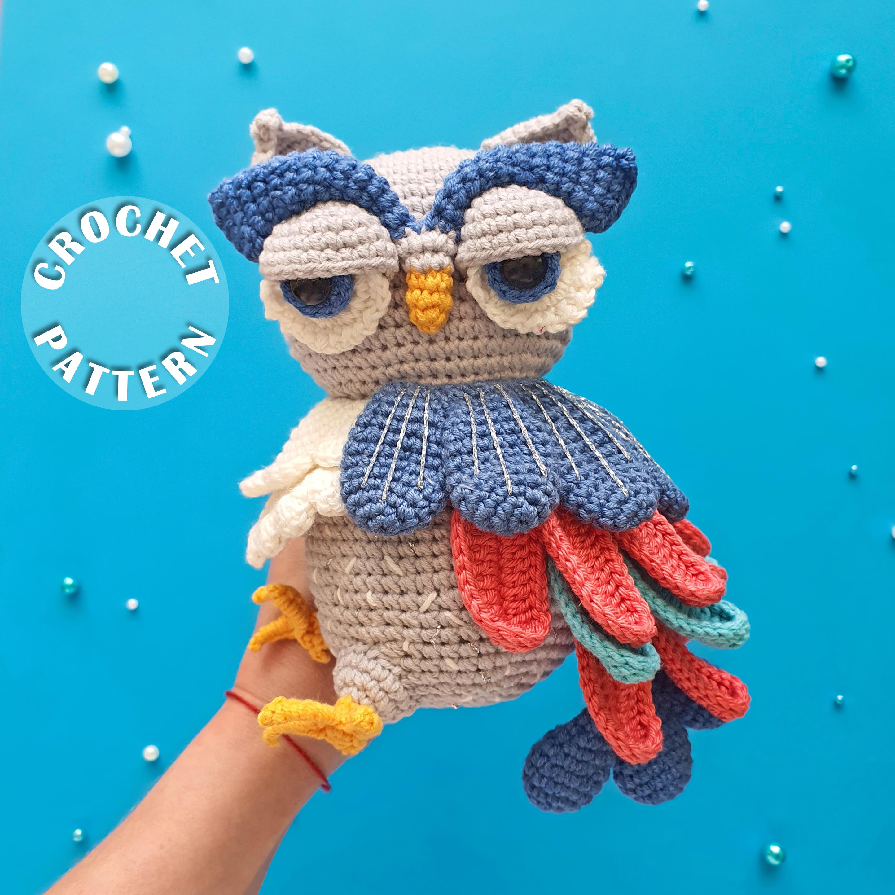Crochet pattern Christina the Owl | Amigurumi Crochet | PDF pattern| written and step by step photos