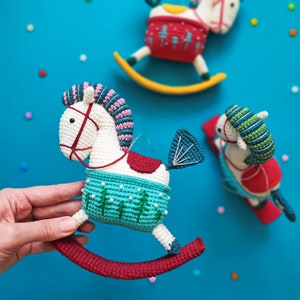 Crochet pattern Rocking horse Amigurumi Crochet PDF pattern Christmas pattern image 4