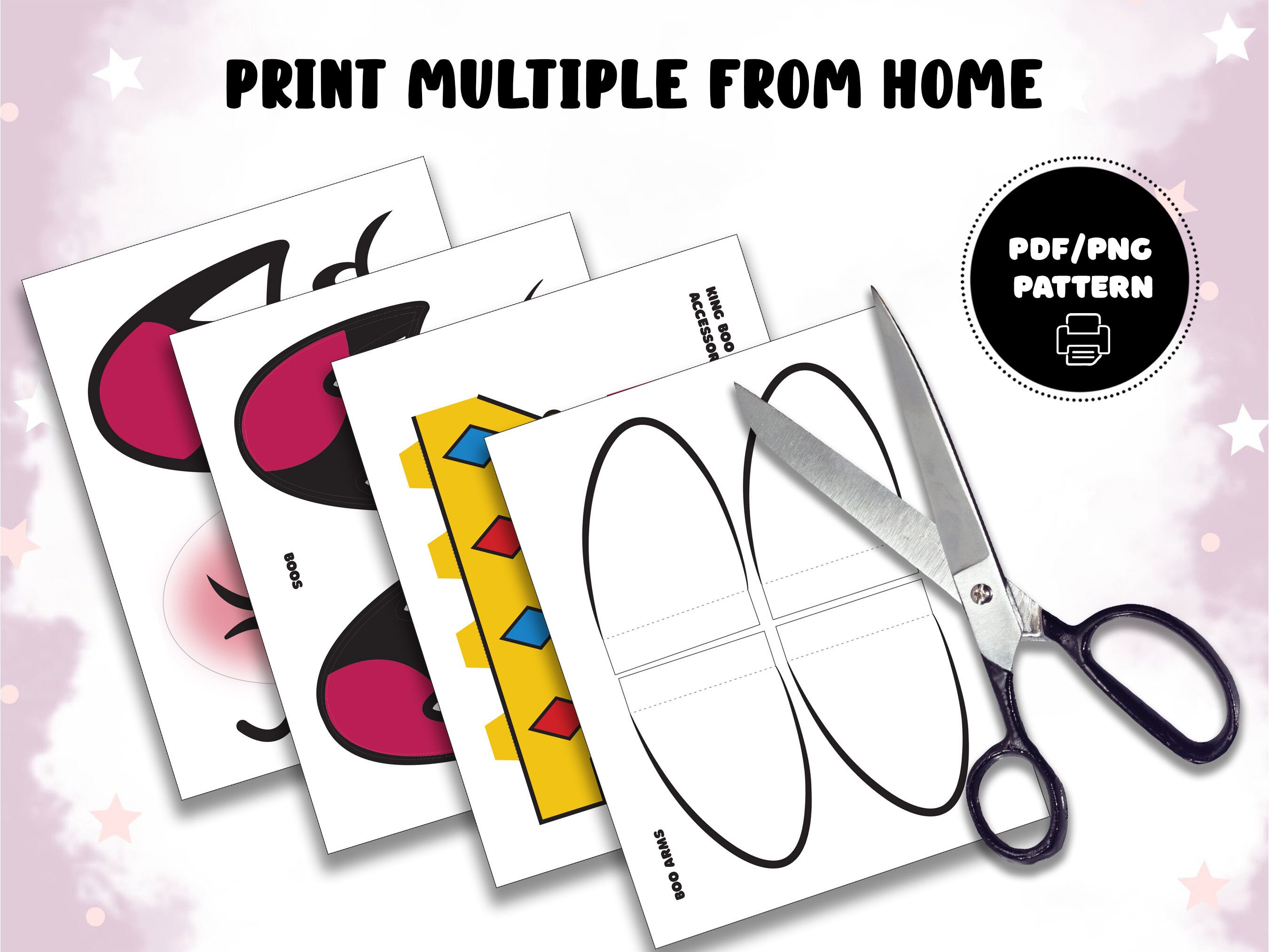 Printable Mario-inspired Ghost Balloons PDF/PNG Mario Party - Etsy