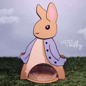 Peter Rabbit snoephouder SVG, Easter Dome snoephouder, Bunny Dome snoep, Easter Basket Stuffers, kraamcadeaus, baby 1e verjaardag