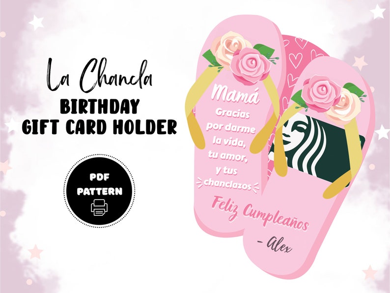 Printable La Chancla Birthday Gift Card Holder for Mom Regalo - Etsy