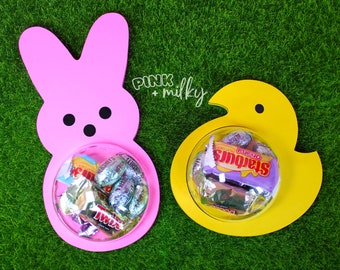 Peep Candy Holder SVG, Easter Dome Candy Holder, Bunny Dome Candy, Chick Dome Candy, Easter Basket Stuffers, Cut File for Cricut/Silhouette