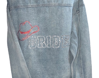 Bride Rhinestone Denim Jacket | Wester Denim Jacket