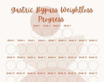 Bariatric Surgery Weightloss Progress Chart **DIGITAL DOWNLOAD** - Etsy