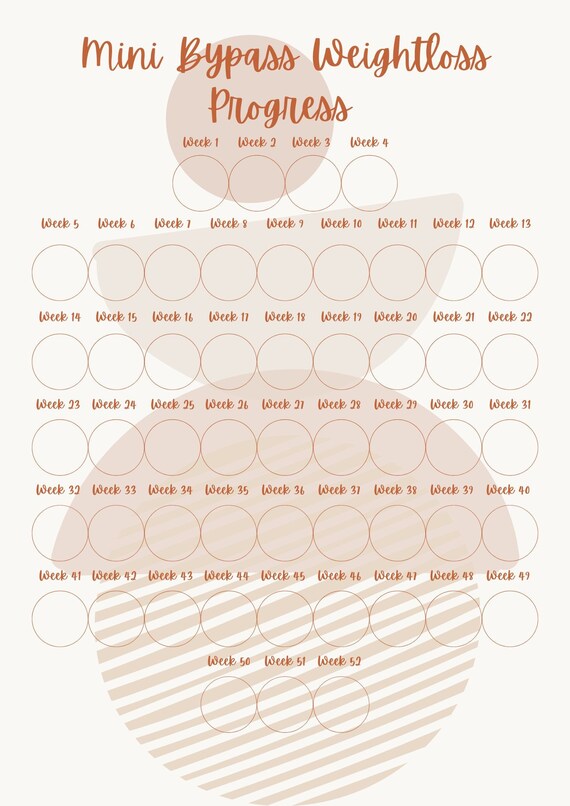 Bariatric Weightloss Progress Chart DIGITAL DOWNLOAD - Etsy