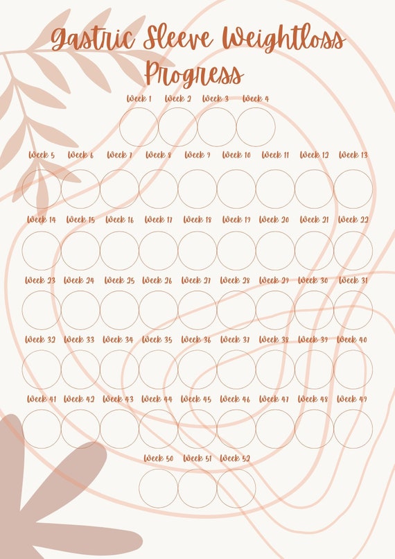 Bariatric Weight Loss Progress Chart DIGITAL DOWNLOAD - Etsy