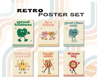 Retro Motivational Posters, Classroom Posters, School Decor