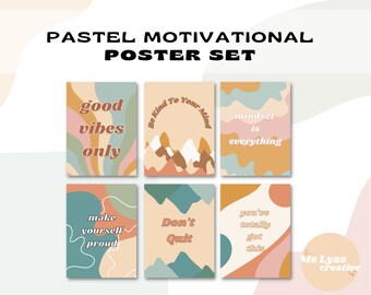 Classroom Decor, Classroom Posters, Motivational Posters, Boho Decor, Bright Neutral Decor